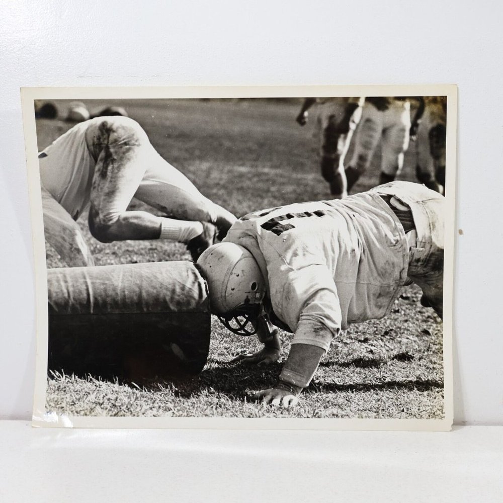 Football Team Training Photograph by Jim Schultz Black and White 8x10"